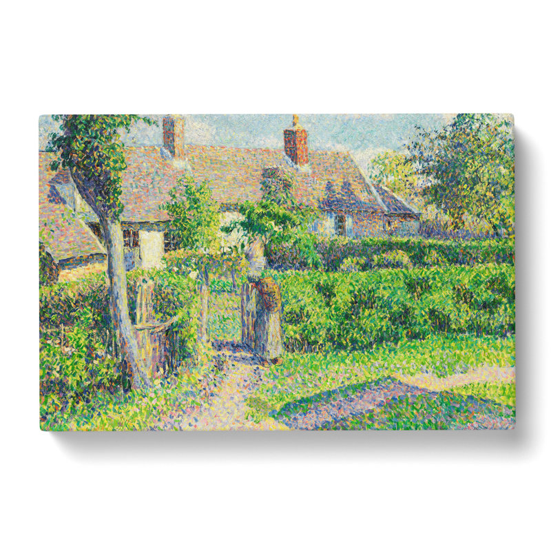Peasants Houses by Camille Pissarro - Wrapped Canvas Painting, 35cm H x 50cm W x 3cm D
