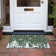 Machine Washable Indoor/Outdoor Christmas Reindeer Xhevrie Green Rug