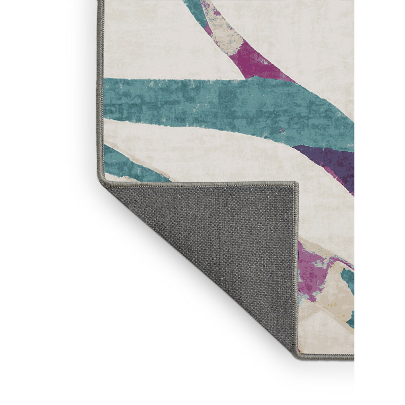 Tapis gris soyeux et moelleux, Rectangle 6 pi x 9 pi