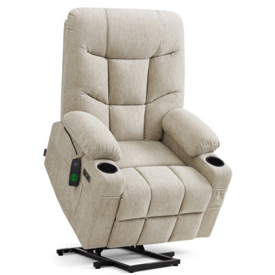 350lbs Power Lift Recliner with Extended Footrest, Cup Holder and USB Type C Charger