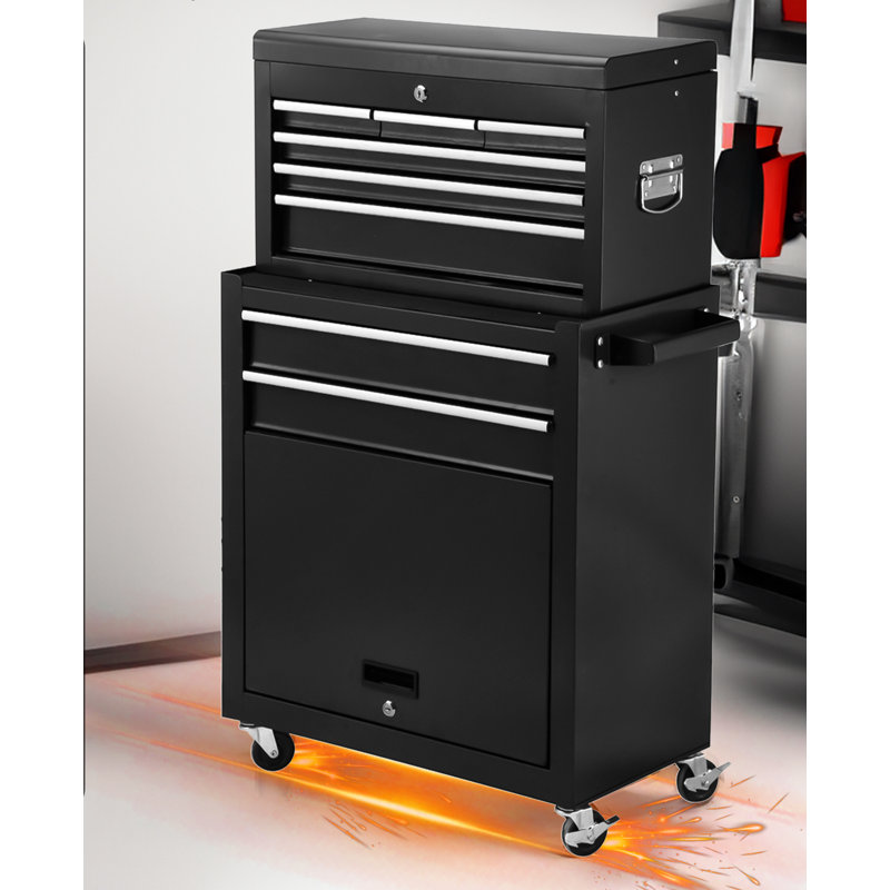 Mckade 24.4'' W Iron Bottom Rollaway Chest