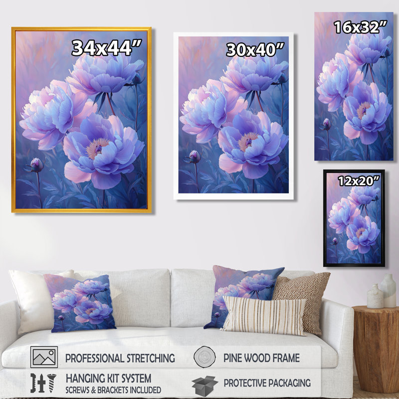 Baisley - art mural floral, H 20 po x l 12 po, Reproduction encadrée d'une seule photo, Doré