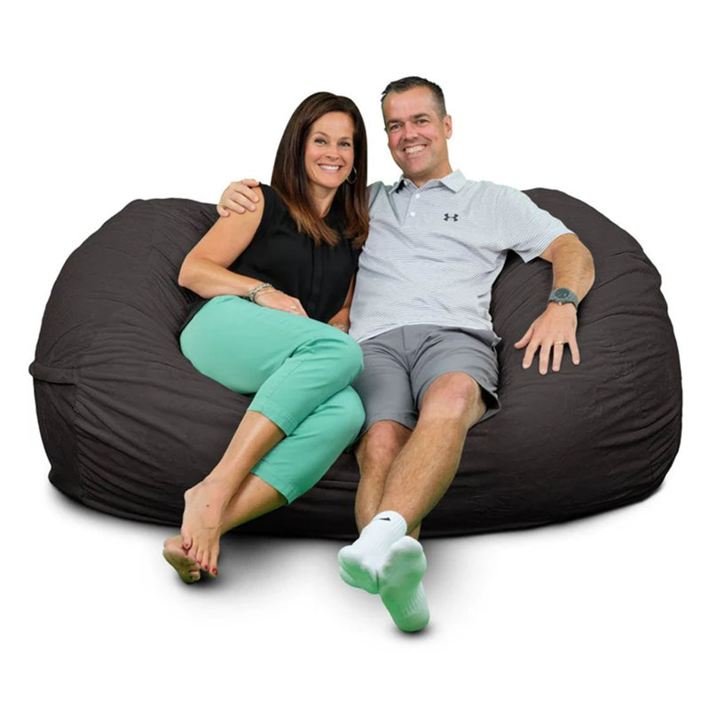 Lounger Bean Bag Chair Oversized Indoor Comfy Loveseat, Grey