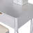 Luxury Vanity Desk with Round Mirror,Height-Adjustable, Stylish Dressing Table Set, 4 Drawers & Stool, Silver  RR