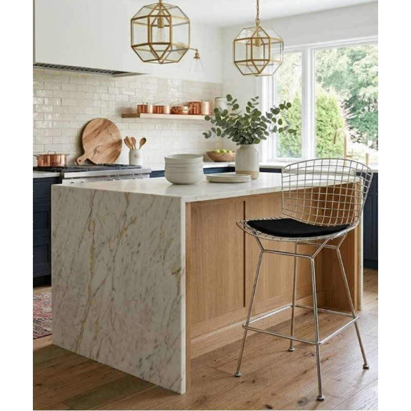 Tokio Metal Stool, Black Seat/Chrome Frame