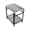 Chariot de barbecue extérieur, 2 niveaux, plateau en acier inoxydable, roulettes verrouillables, crochets à outils, tablette en filet, table de préparation pour barbecue mobile, cour arrière, support à four à pizza, rouille noire, crochets noirs, support facile
