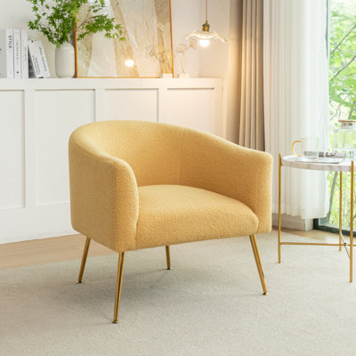 Chaise d'appoint en fourrure synthétique Caleigha