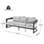 Canapé d'extérieur en aluminium 3 places avec coussins en oléfine Hoerner