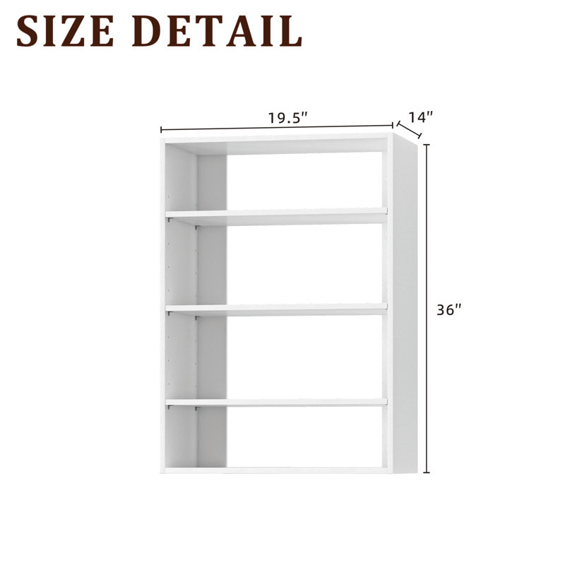Système de tour 19 po, H 36 po x l 19,5 po x P 14 po, White