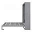 Grand lit escamotable mural avec tablettes, gris-1933686014