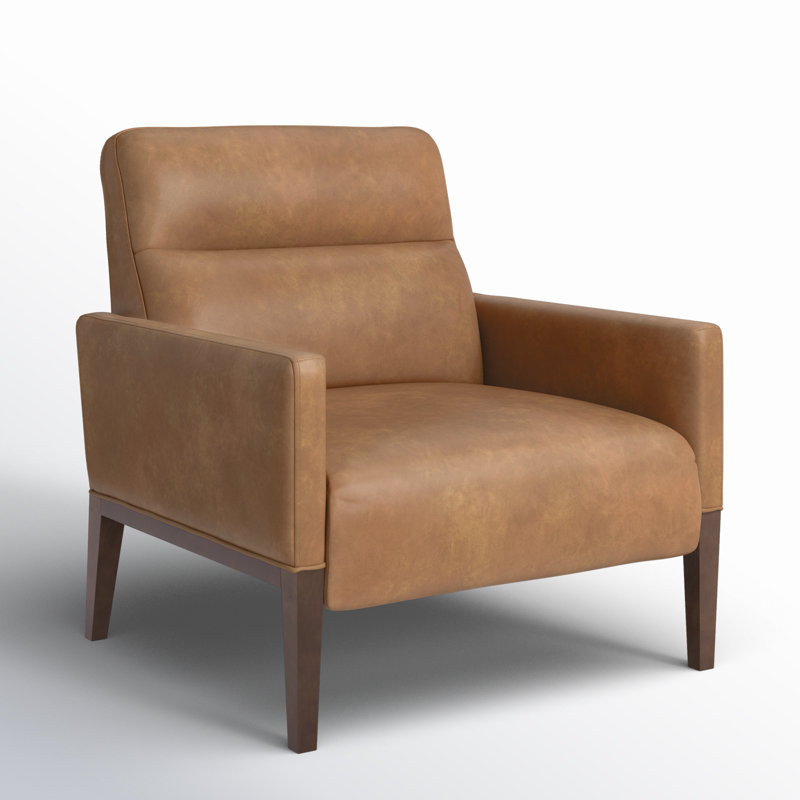 Fauteuil large de 31,1 po Aquino, Cognac brun