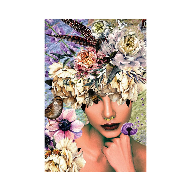 Women In Bloom - Bee Beautiful by Yvonne Coleman Burney - Wrapped Canvas Print, 66.04 cm H x 45.72 cm W