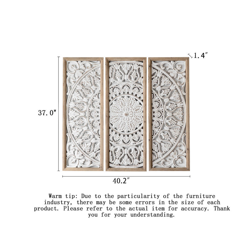 Vintage distressed floral wall decoration