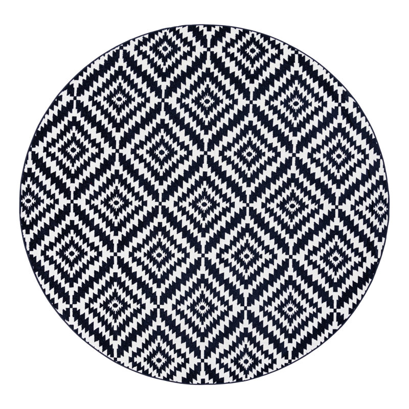 Tapis d'extérieur Sabrina Soto Zigzag, Rond 10 pi