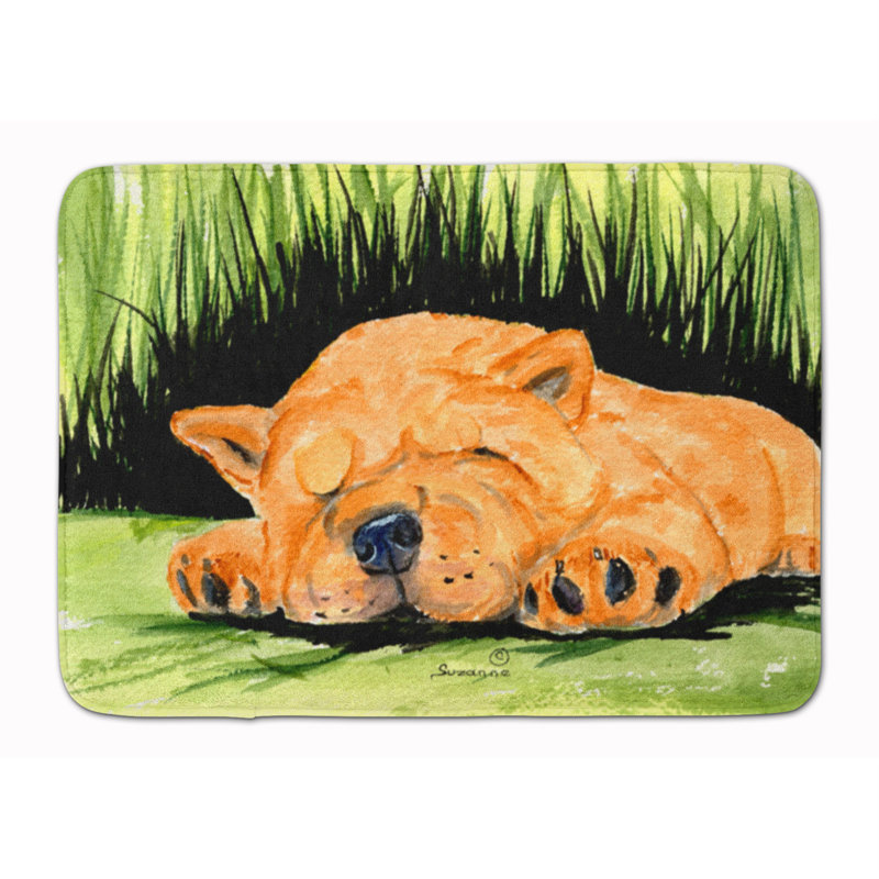 Tapis pour salle de bain en mousse à mémoire chow chow