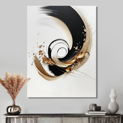 Peinture abstraite d'or, paix intérieure I - art minimaliste, impression sur métal moderne