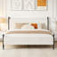 Structure de lit rembourrée avec tête de lit en velours, plateforme en velours côtelé et lattes de bois, aucun sommier nécessaire-1491656773-1491656793