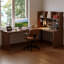 Bureau d'écriture en L en bois massif brun noisette-118509566-118509563