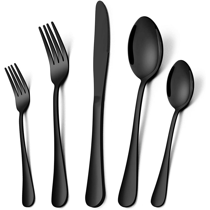 Wade Logan® Beckwourth Stainless Steel Flatware Set - Service for 4, Black