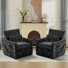 Chaise d'appoint moderne rembourrée avec coussin lombaire (ensemble de 2)