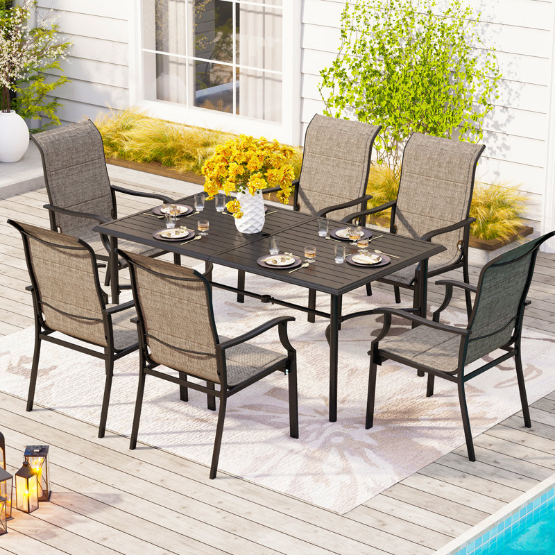 Argyri 6 - Person Patio Dining Set with Rectangular Table