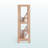 Amara Natural Finish 2-Tier Tilted Freestanding Bookshelf, 29.84'' H X 23.82'' W X 9.8'' D