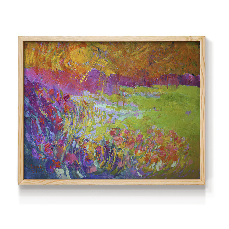 Meadowlands -Framed Print - Restickable, 8" H x 10" W, Natural