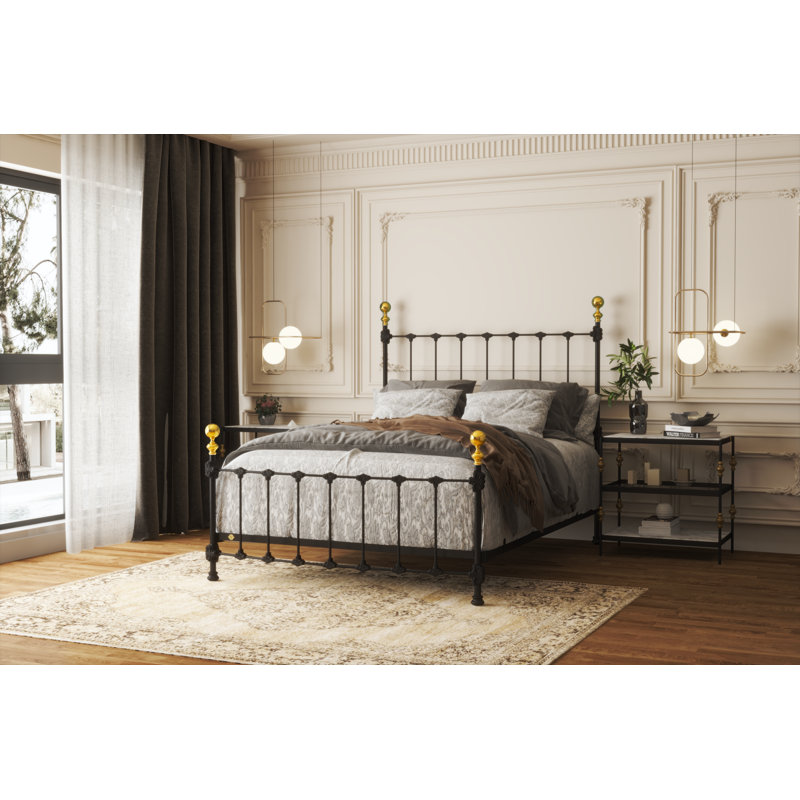 151 Palatial Bed | Complete Standard, Gunmetal, Queen