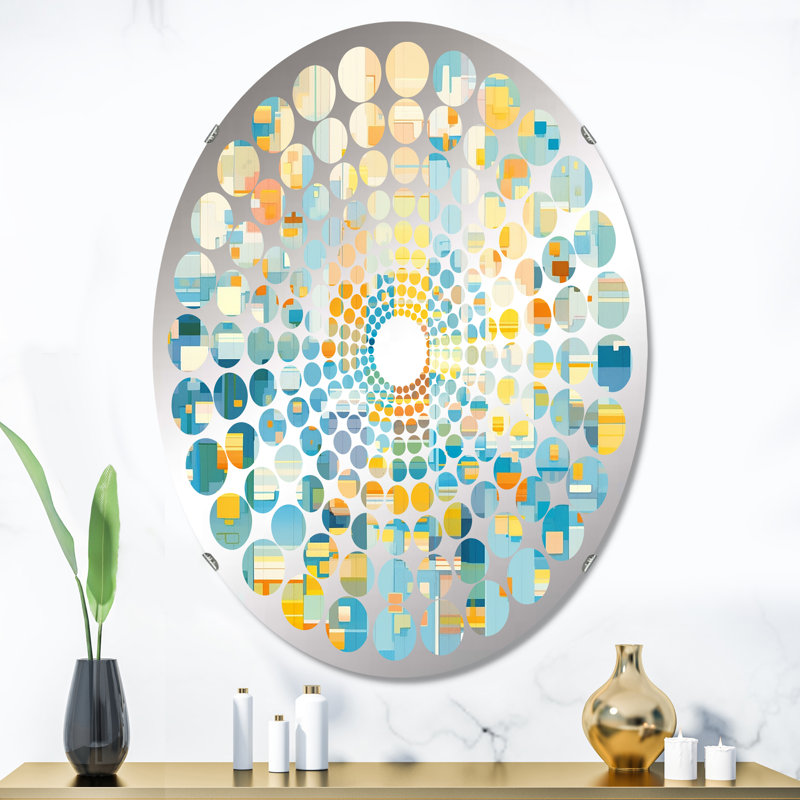 Miroir décoratif contemporain à pois audacieux |, L 24 po x H 36 po