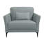 Fauteuil en cuir véritable touffeté Mishkat-70673198