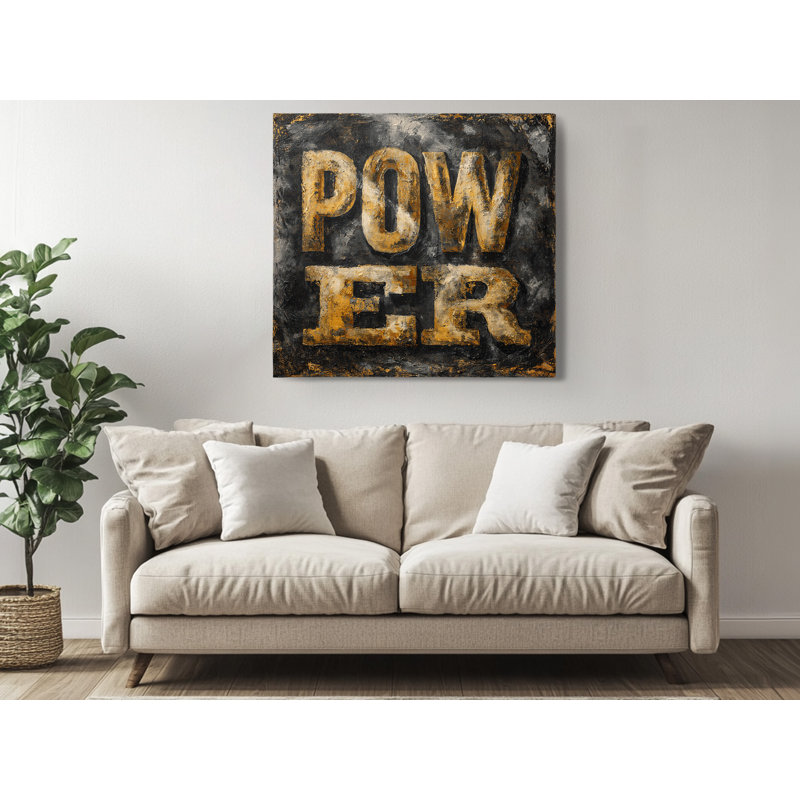 Reproduction d'art, impression industrielle sur toile, typographie industrielle, 40 po x 40 po