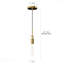 Luminaires suspendus, ensemble de 3 luminaires suspendus de style moderne avec abat-jour en verre transparent rayé