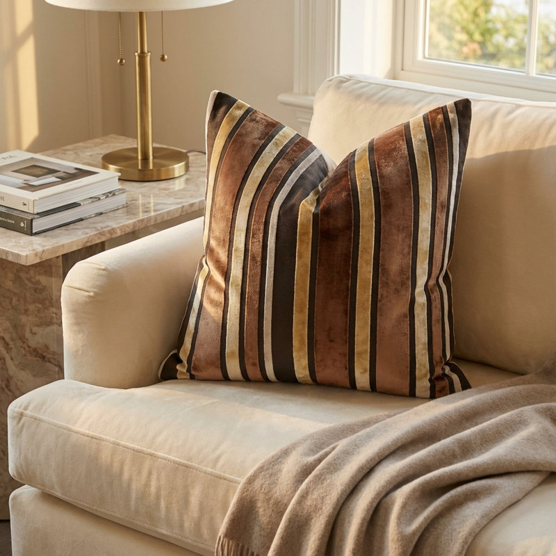 Luxueux oreiller luxueux, 16 po x 1 po, Coussin décoratif
