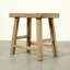 Approx. 22-26" Wide 14-16" Deep Vintage Accent Table with Unique Top Weathered Natural
