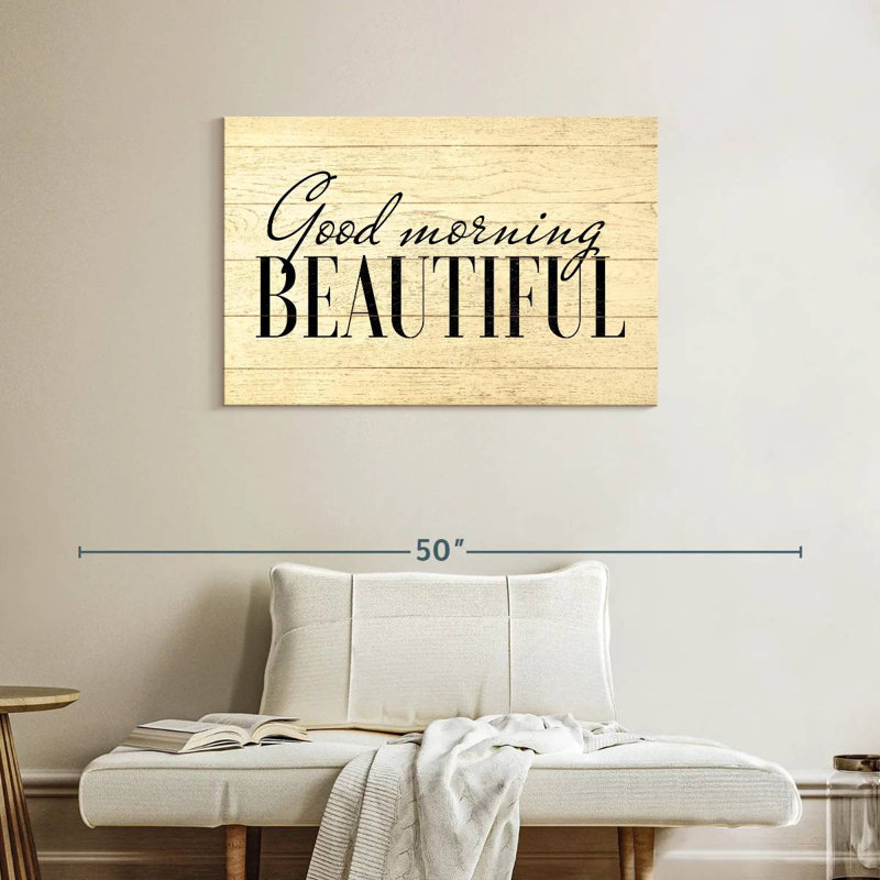 Tergel Good Morning Beautiful Typography, 24" H x 36" W