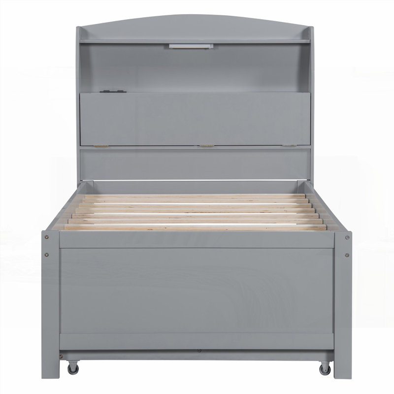 Lit plateforme simple en bois avec rangement - aucun sommier requis, support solide