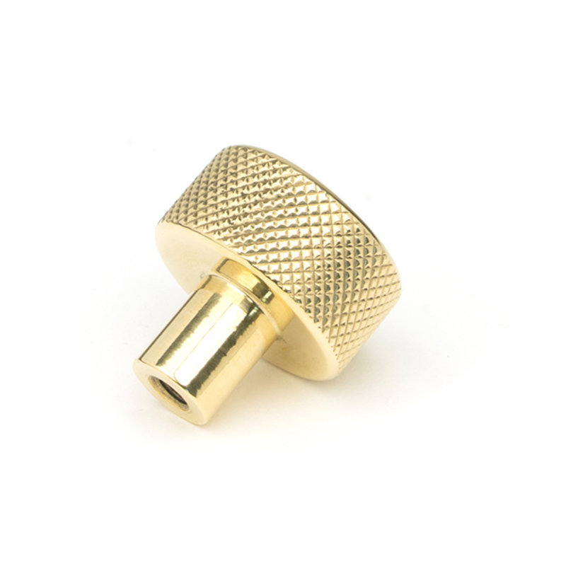 Round Knob, 2.5 cm, Polished Brass
