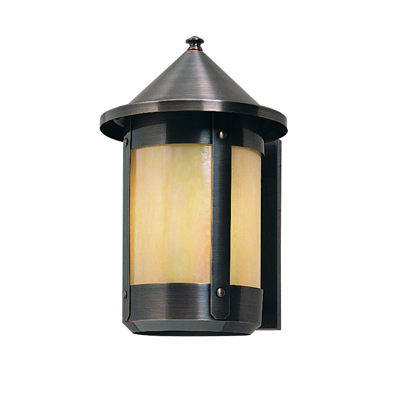 Berkeley Outdoor Wall Lantern, 11.25" H x 7" W x 8.25" D, Antique Copper, Rain Mist