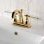 Robinet de salle de bain central à 4 poignées à 3 trous avec 4 tiroirs Kingston-17424534