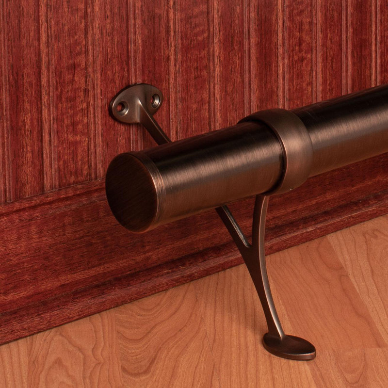 Ensemble complet de quincaillerie et de tubes sous le comptoir pour bar 6 pi, Bronze antique