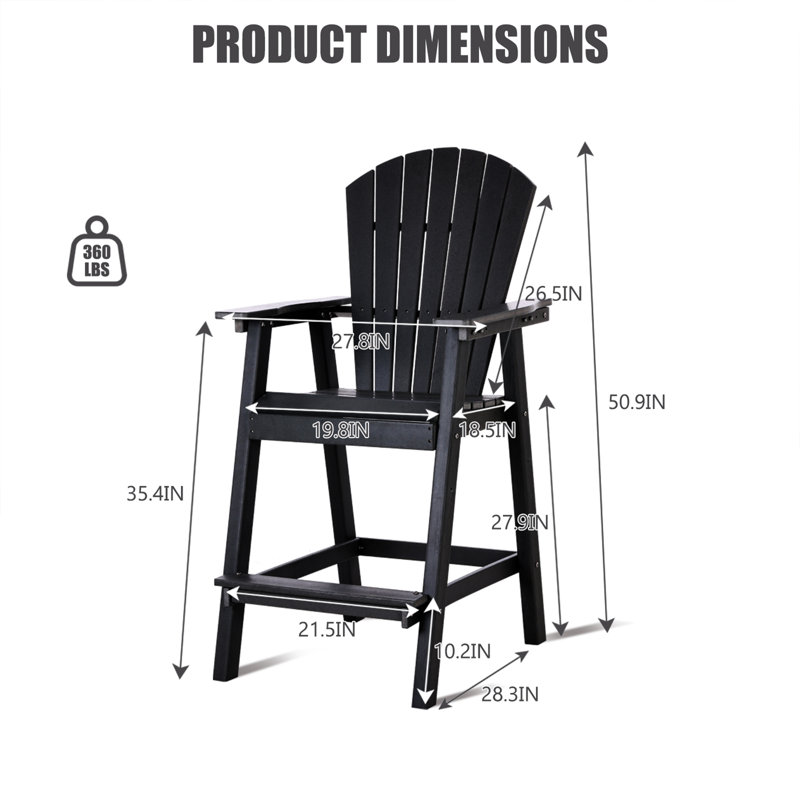 Chaise Adirondack en plastique Pranzal