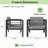 Aluminum Patio Furniture Club Chairs with Cushions (Set of 2)