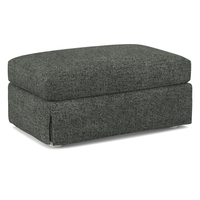 Upholstered Ottoman, White, 61643-61