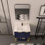 Meuble-lavabo autoportant de 30 pouces avec lavabo en résine, 30 x 18 (BVA 01130NB-1)