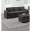 Canapé modulaire 6 pièces en suède de vison, mobilier de salon contemporain avec coussin à trois couches, siège confortable