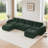 U-shaped Boneless Sofa,Tufted Design,32D High Density Sponge Bottom,Anti-Slip Design,No Assembly Required,Free Combination,Movable Ottomans For Living Rooms,Home Theater-976227149-976227148