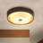 Wilkey Modern Flush Mount Ceiling Light Black and Gold Flush Mount Light Fixture