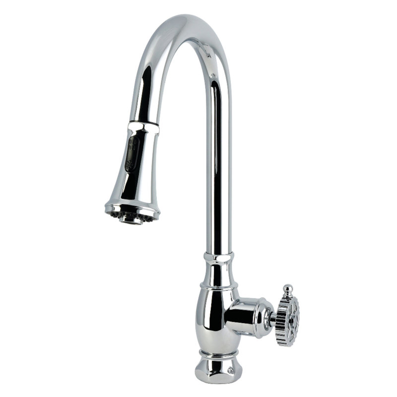 Robinet de cuisine à poignée simple Kingston, Chrome poli