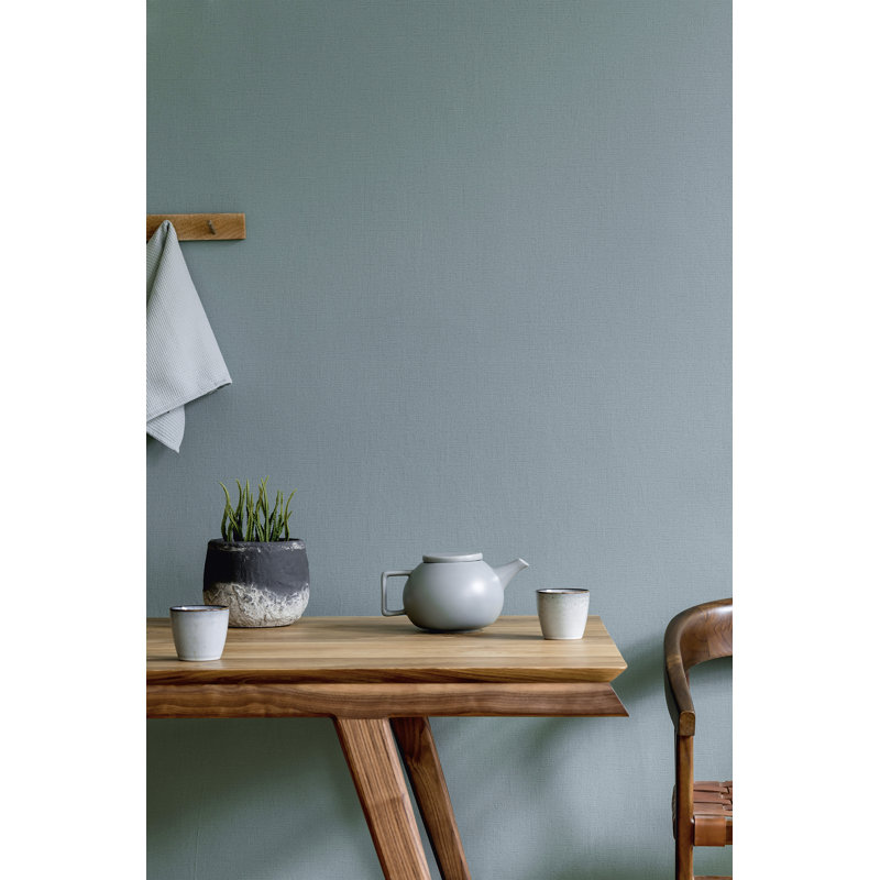 Murshed 10.5m x 53cm Textured Wallpaper Roll, Teal