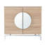 Armoire décorative noire avec portes et barre de rangement: P 17 po x l 31 po x H 29 po